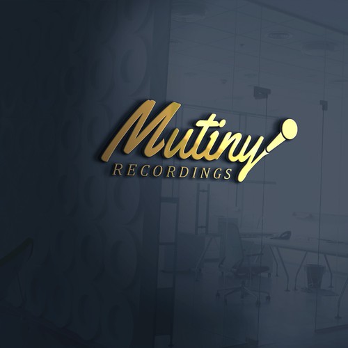 Recording studio logo with the title 'Mutiny'