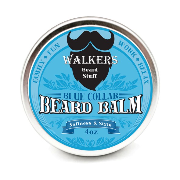 Beard label with the title 'Round label for beard balm'
