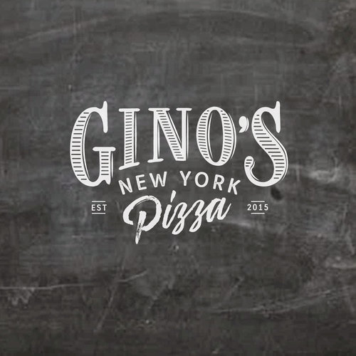 Lettering design with the title 'Create an iconic logo for a trendy NY style pizzeria'