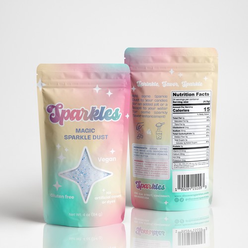 Candy packaging with the title 'Magic Sprinkle Dust'