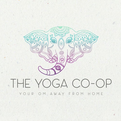 Meditation logo with the title 'Logo design for The Yoga Co-op'