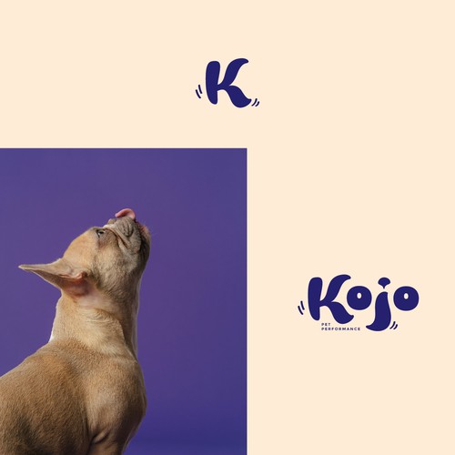 Pet care logo with the title 'KOJO'