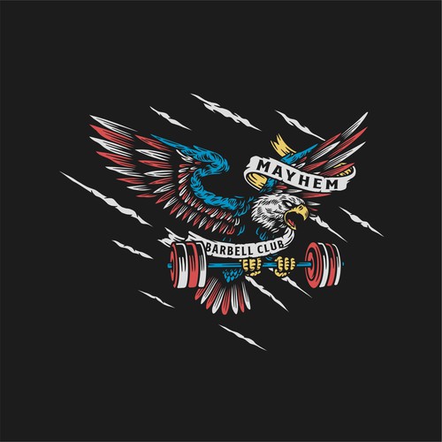 Barbell t-shirt with the title 'Eagle'