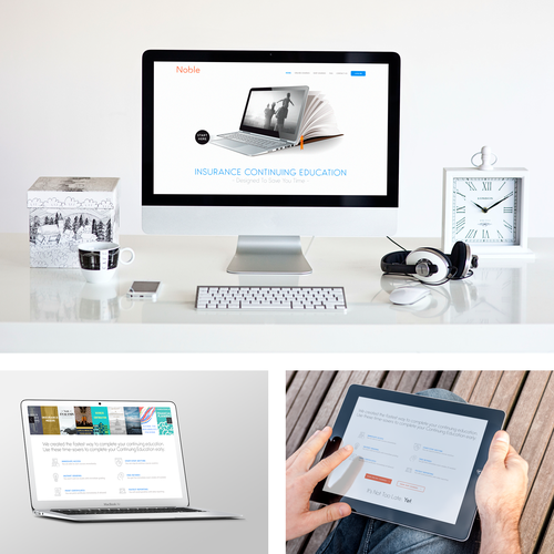 Learning website with the title 'Noble Continuing Education'