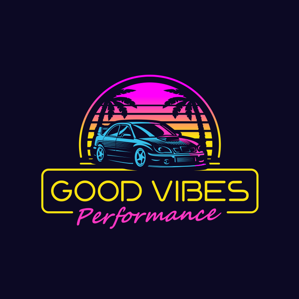 Auto parts logo with the title 'Logo for "Good Vibes Performance#.'