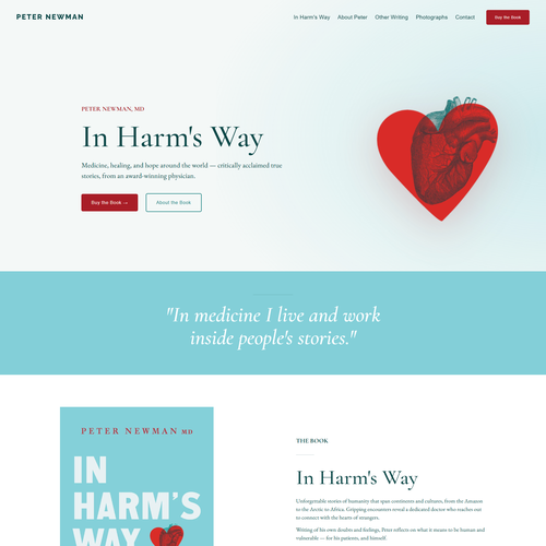 Design with the title 'Author Website for a Memoir Launch'