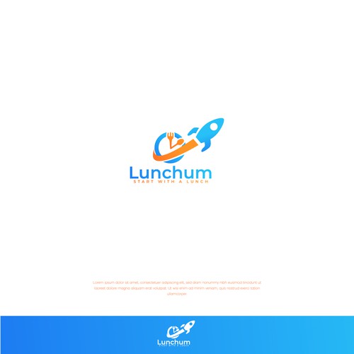 Relationship logo with the title 'LUNCHUM LOGO CONCEPT'