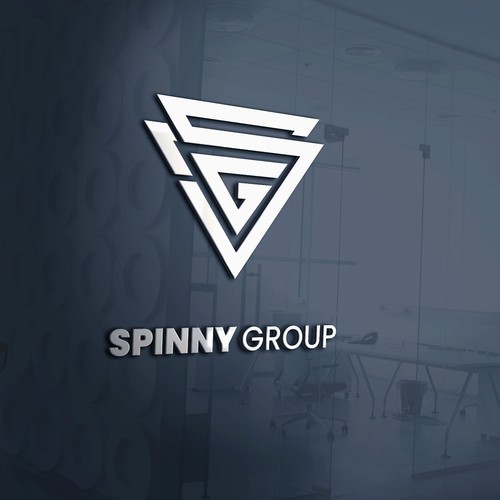 Spin logo with the title 'Geometric shape Spinny Group logo'