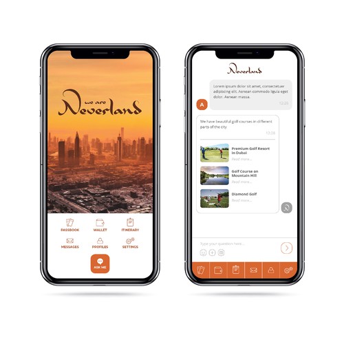 Tourism design with the title 'Warm and inviting app design'