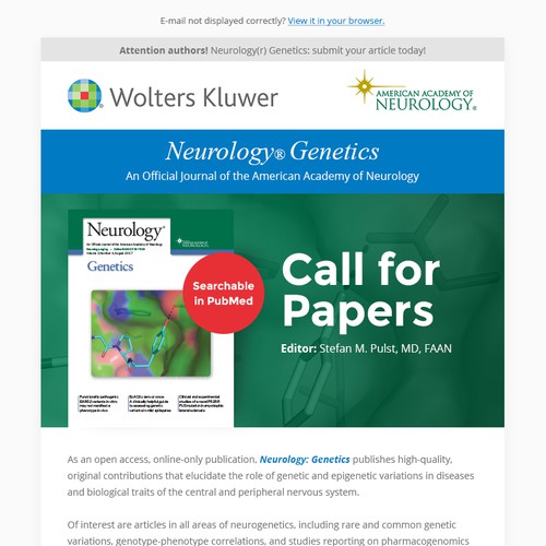 Green and blue design with the title 'Wolters Kluwer email design'