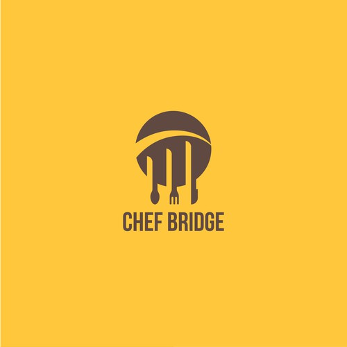 Cooking logo with the title 'Logo design for chef bridge restaurant '