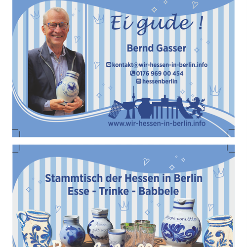 Cuisine design with the title 'www.wir-hessen-in-berlin.info business card'