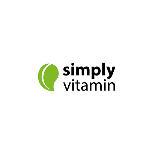 Vitamin logo with the title 'Minimalist Simply Vitamin logo'