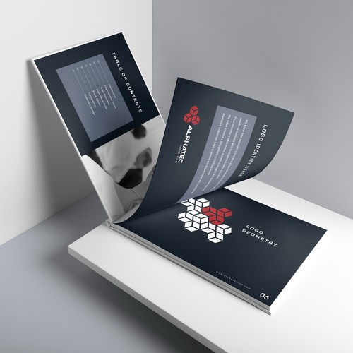 Technology brand with the title 'Alphatec - Brand Identity'