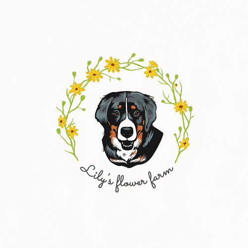 Lily logo with the title 'Design for an urban flower farm'