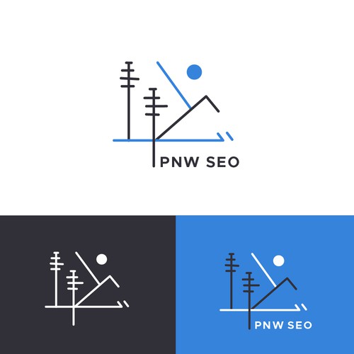 Fir tree logo with the title 'Logo for digital marketing agency'