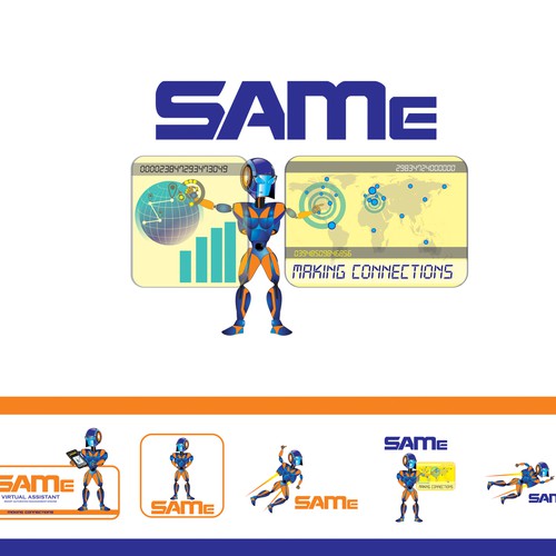Smartphone logo with the title 'logo for SAMe Virtual Assistant (Smart Automated Management engine)'