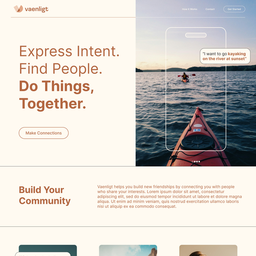 Application website with the title 'Vaenligt'