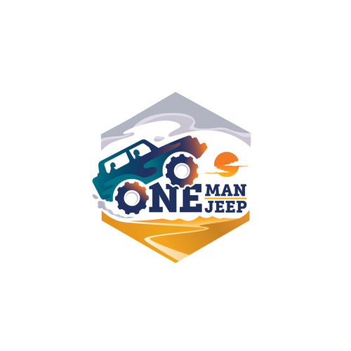 Jeep logo with the title 'Man and his Jeep'