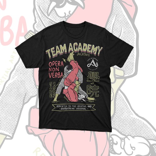 Fighting t-shirt with the title 'Team Academy'