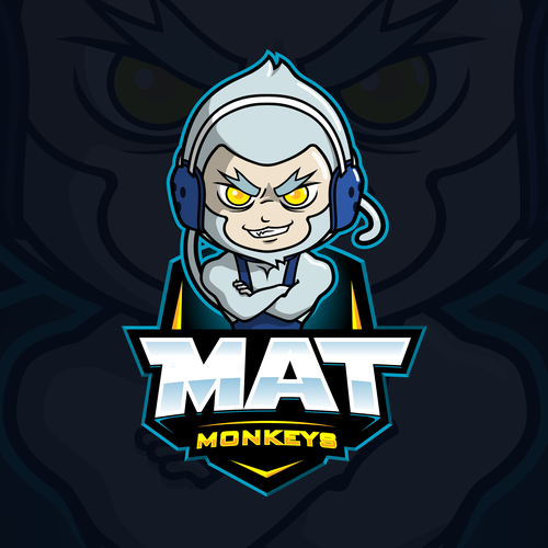 Wrestling logo with the title 'MAT Monkeys'