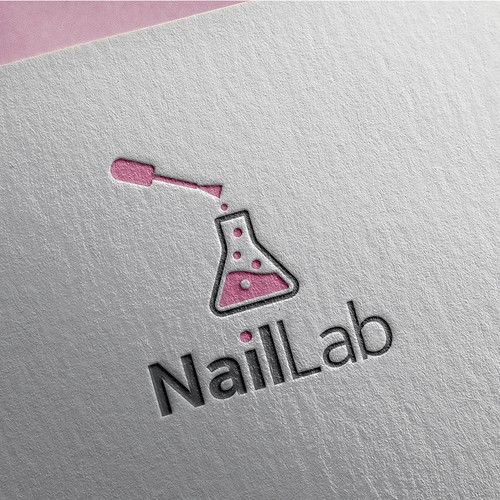 Nail polish logo with the title 'Nail Lab '