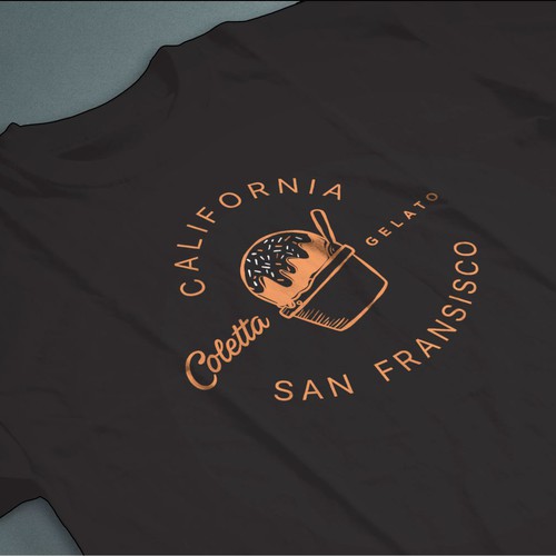 Ice cream t-shirt with the title 'Coletta'