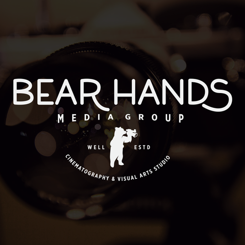 Bear logo with the title 'Bear Hands Media Group Logo'