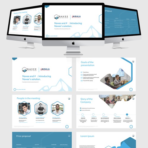 Presentation design with the title 'Tech Company - PowerPoint presentation'
