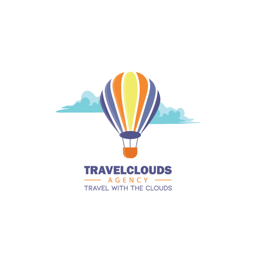 Travel agency brand with the title 'Travel Clouds Agency'