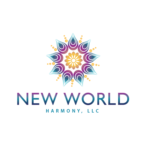 Mandala logo with the title 'Spiritual and New Age logo fpr healer'