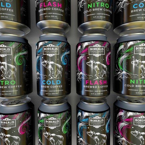 Coffee label with the title 'Coffee can label design'