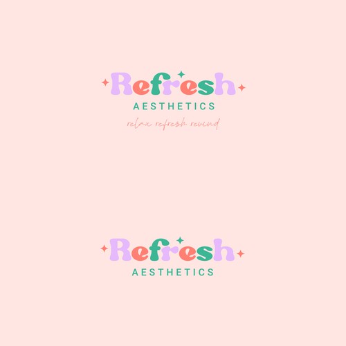 Pastel logo with the title 'Aesthetic medical services and esthetician services brand Logo'