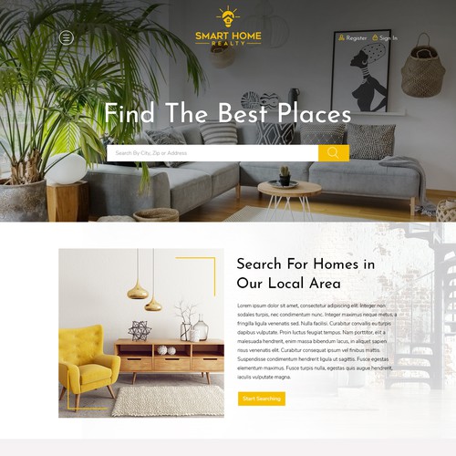 Mortgage website with the title ' NEW REAL ESTATE COMPANY website'