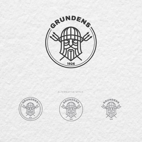 Fisherman logo with the title 'Aegir " Grundens "'