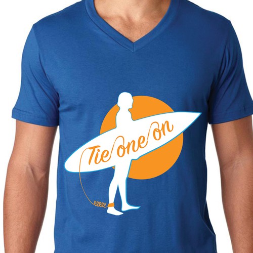 Calligraphy t-shirt with the title 'Tie One On T-shirt'