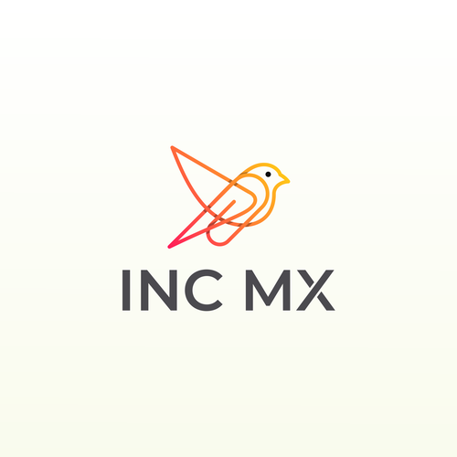 Clip design with the title 'Logo for a consulting firm in Mexico dedicated to incorporate companies'