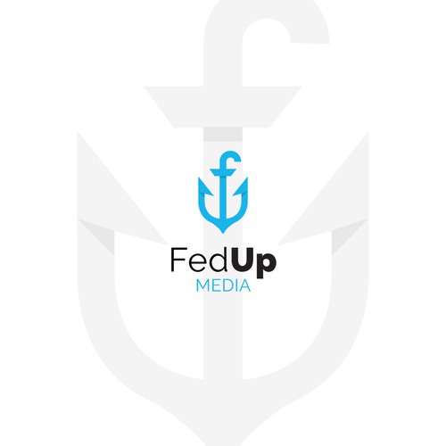 Marine logo with the title 'Anchor as f and U letters '