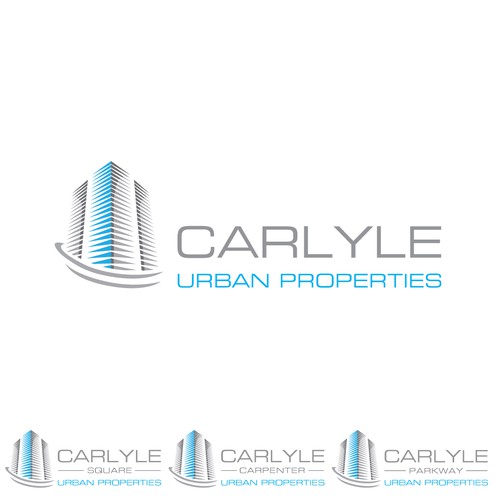 Builder logo with the title 'carlyle urban propertis'