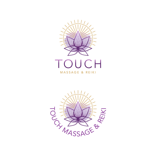 Healing logo with the title 'Touch Massage & Reiki logo'