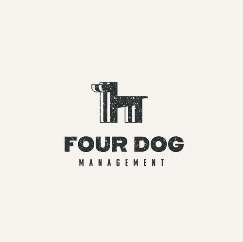 Pet brand with the title 'Four Dog logo'