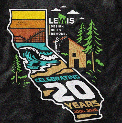 American t-shirt with the title 'LEWIS'