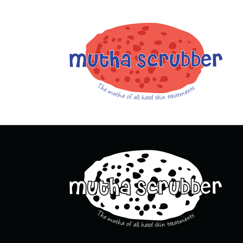 Scrub design with the title 'Concept logo for skin scrubber'