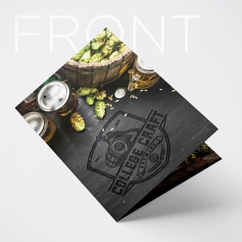 Product design with the title 'Product sheet catalog for beer producer'