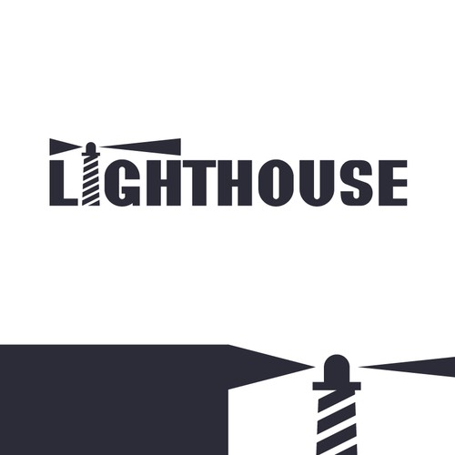 Tower logo with the title 'Lighthouse Wordmark'