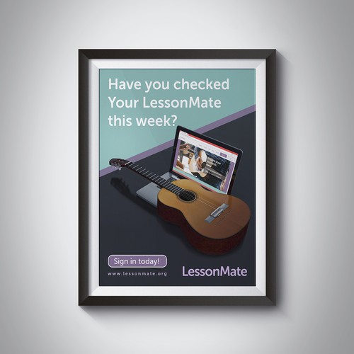 Guitar design with the title 'Poster'