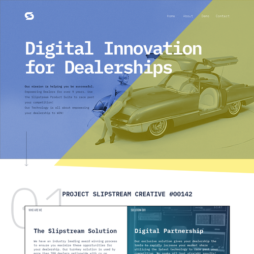 Page design with the title 'Future-realism style web design'