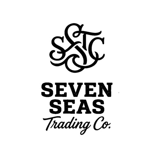 Textile design with the title 'Seven Seas Trade Co Logo'