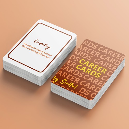 Playing card design with the title 'Modern Playing Cards Design - Career Cards'