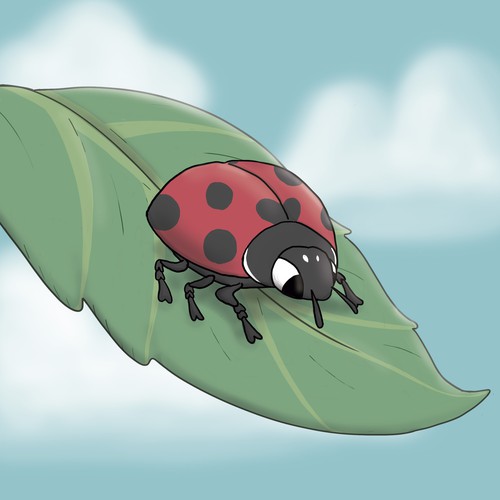 Card game artwork with the title 'Ladybug'